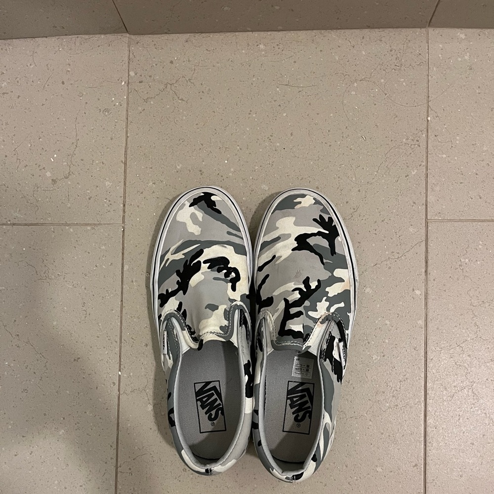 Grey camo Vans